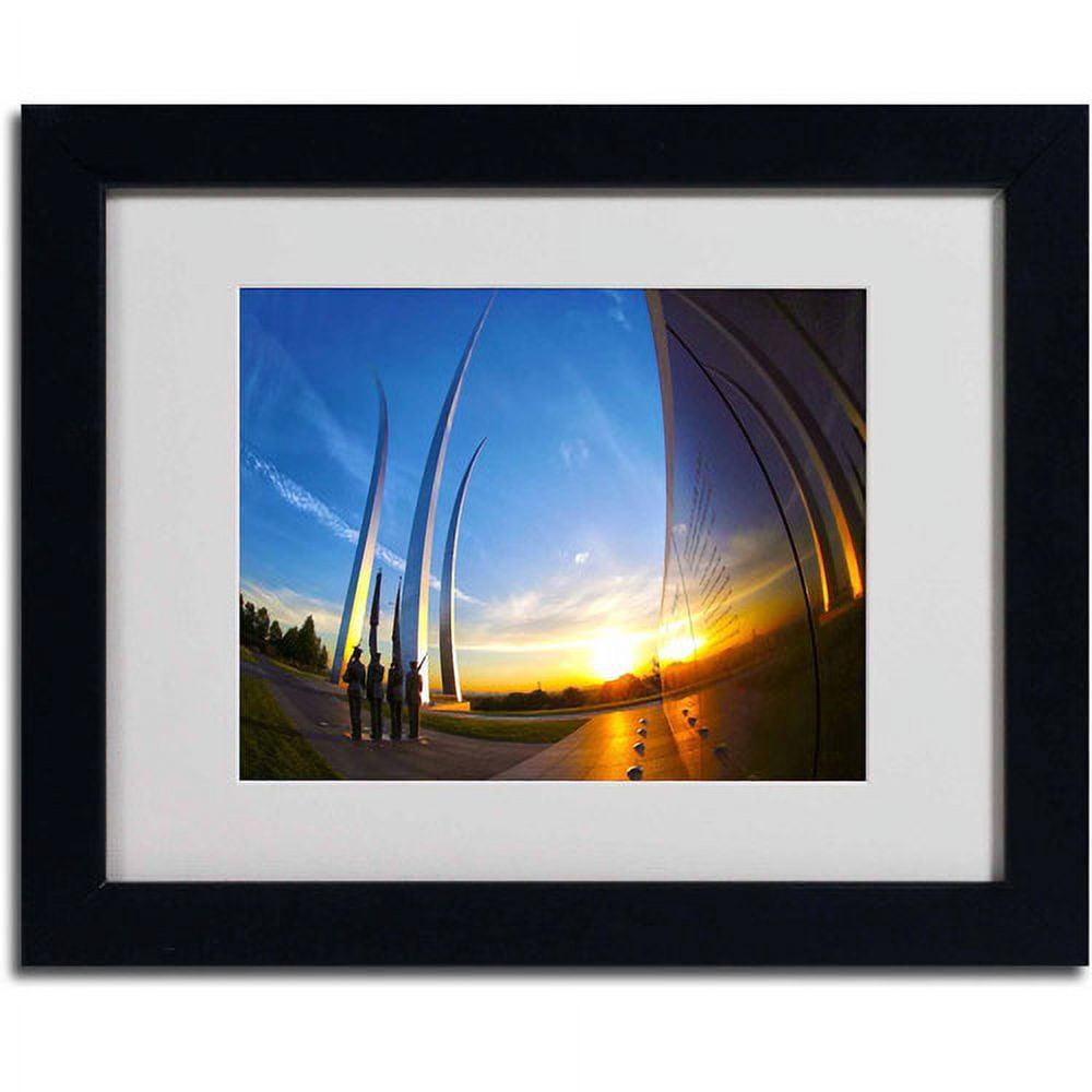 Trademark Fine Art "Air Force Memorial 15" Canvas Art by CATeyes, Black Frame