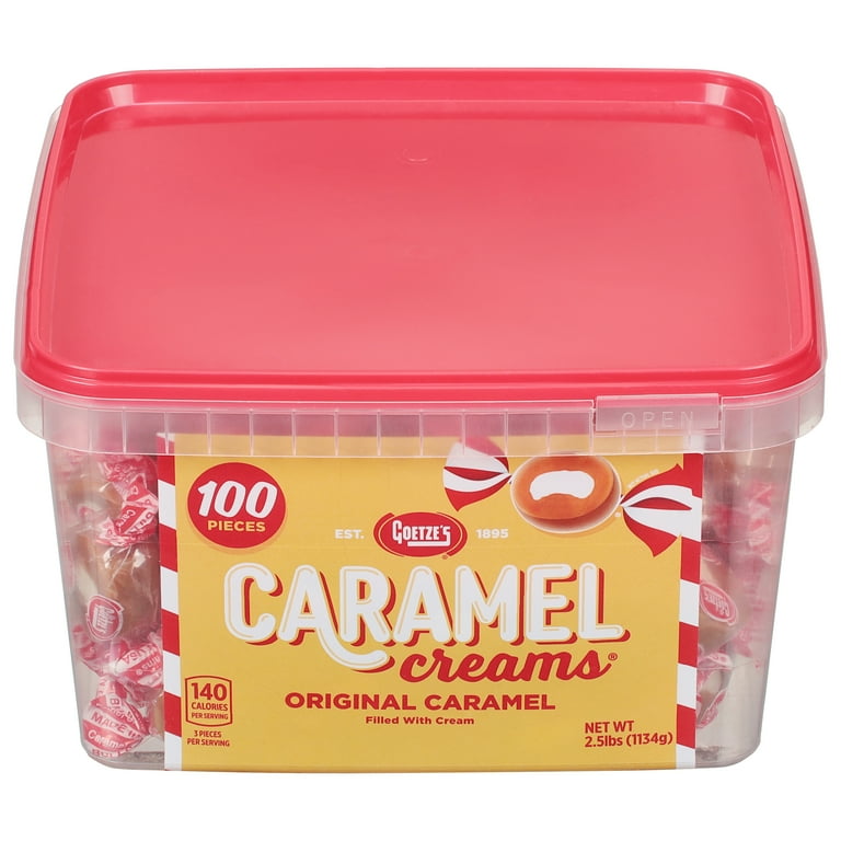 Goetze's Candy Caramel Creams, Creamy Filled, 2.5 Pound (100 Count