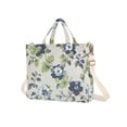 thumbnail image 7 of FORMRS Womens Corduroy Tote Bag Crossbody Shoulder Handbag with Pocket, Light Floral Pattern, 7 of 7