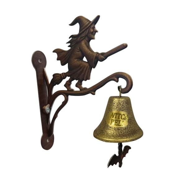 50% Off Decorative Witch Doorbell Vintage Spooky Halloween Door Bell Gothic Witchcraft Home Decor Wall Hanger