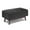 Distressed Black, variant on Owen 36 inch Wide Mid-Century Modern Small Rectangular Storage Ottoman in Distressed Saddle Brown Vegan Leather