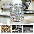 thumbnail image 6 of Yayeee Ashtray with Lid for Cigarette Smokeless Stainless Steel Home Ash Holder, Doodle Pattern, 6 of 7