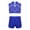 Blue, variant on Aislor Kids Girls Dance Swim Training Tankini Floral Lace Crop Top with Shorts Sports Gymnastic Ballet Leotard Dress