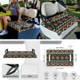 thumbnail image 3 of Jeiento Golf Cart Seat Cover 4 Pack with Steering Wheel Cover and Golf Cart Flags Navajo Pattern Golf Cart Seat Protector Steering Wheel Cover Accessories Decor 2PCS Small Flag for Golf Cart, 3 of 5
