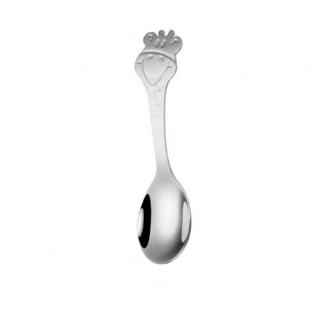 

Abcelit Cartoon Deer Design Dessert Spoon for Children Feeding Soup Spoon fork Baby Gadgets Stainless Steel Children s Cutlery for Kids