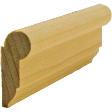 EWPC11 Picture Hanging Rail 1-5/8" Tall x 11/16" Moulding. Unfinished, Poplar, 94"