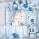 thumbnail image 2 of Decoracion Fiestas Globos Glitter Confeti, Azul Blanco/Plata, 2 of 5