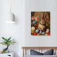 thumbnail image 4 of JRXY Bunny Decor French Country Decor, Rabbit Wall Art Rustic Farmhouse Decor, Rustic Wooden Vintage Wall Decor with Frame, Bunny Rabbit Art Poster for Home and Easter Decoration, 4 of 5