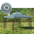 thumbnail image 2 of Double Tiered 300x300cm Gazebo Canopy with Air Vent Mesh for Outdoor BBQ Shelter, 2 of 9