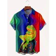 thumbnail image 3 of Camisa hawaiana divertida para hombre, estampado 3D de rana, blusa hawaiana de verano para playa, blusa informal de manga corta con solapa, ropa de calle para hombre, 3 of 5