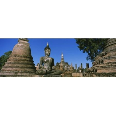 Statue Of Buddha In A Temple Wat Mahathat Sukhothai Thailand Poster