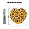 thumbnail image 3 of Kdxio Artistic Zebra Print Sunflower Pocket Mirror, 1X/2X Travel Makeup Mirror 2-Sided Folding Small Mirror Portable Double-Sided Magnifying Cosmetic Mirror for Gift-Heart Shape, 3 of 9