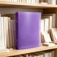 thumbnail image 5 of A5 Refillable File Folder, PP Plastic Transparent Document Binder for Notes, Planner, Journal, Office Paper Organizer, Portable Filing Folder, Purple, 1 Count, 5 of 6