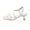 White, variant on DIVVce Patent Leather Multi Strap Slingback Heels For Women Open Toe Comfortable Evening Footwear