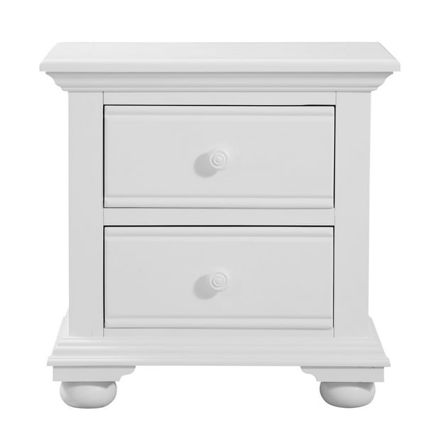 American Woodcrafters Cottage Traditions Crackled White Two Drawer Nightstand Walmart Com Walmart Com