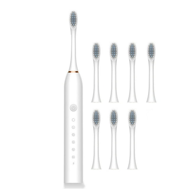 Eoozwa Electric Toothbrush with 8 Brush Heads, 6 Mode USB Rechargeable Toothbrush, IPX7 Waterproof Adult Toothbrush, Smart Timer Electric Toothbrush Set