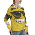 thumbnail image 6 of Uemuo Smiling With Sunglasses Pattern Women's Hoodie with Eye-catching Drawstrings- Casual Pullover Hoodie with Kangaroo Pocket, Stylish Hooded Sweatshirt-X-Large, 6 of 7