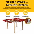 thumbnail image 4 of Red Snowman Christmas Table Cloths for 3 Foot Rectangle Tables, Xmas Snowflake Botanical Patio Waterproof Elastic Fitted Tablecloths, Washable Rectangular Table Cover for Camping, 4 of 8
