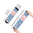 thumbnail image 2 of Goofa Cute Pig Flowers Pattern Non Slip Socks with Grips for Elderly, Crew Socks Yoga Hospital Socks Cushioned Sole Gripper Socks for Men Women, 2 of 5