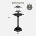 thumbnail image 2 of Best Choice Products Solar Outdoor Bird Bath Pedestal Fountain Garden Decoration w/ Fillable Planter Base - Black, 2 of 7