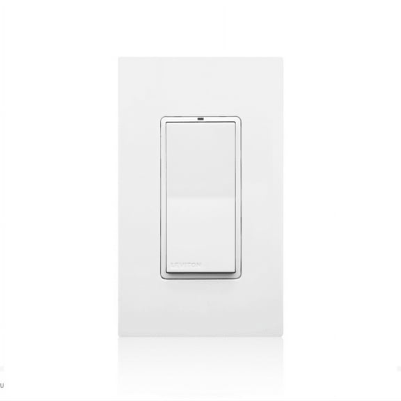 Leviton ZSS10-GDZ Lumina 10A Relay Switch for Wireless Controls, RF 2.4GHz Decora Rocker Switch, 120-277VAC, White
