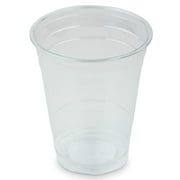 16 oz Clear Plastic Cup - Iced Cold Drink Coffee Tea Juice Smoothie Bubble Boba Frappucino, Disposable, Mediuim Size, No Lid [50 Pack]