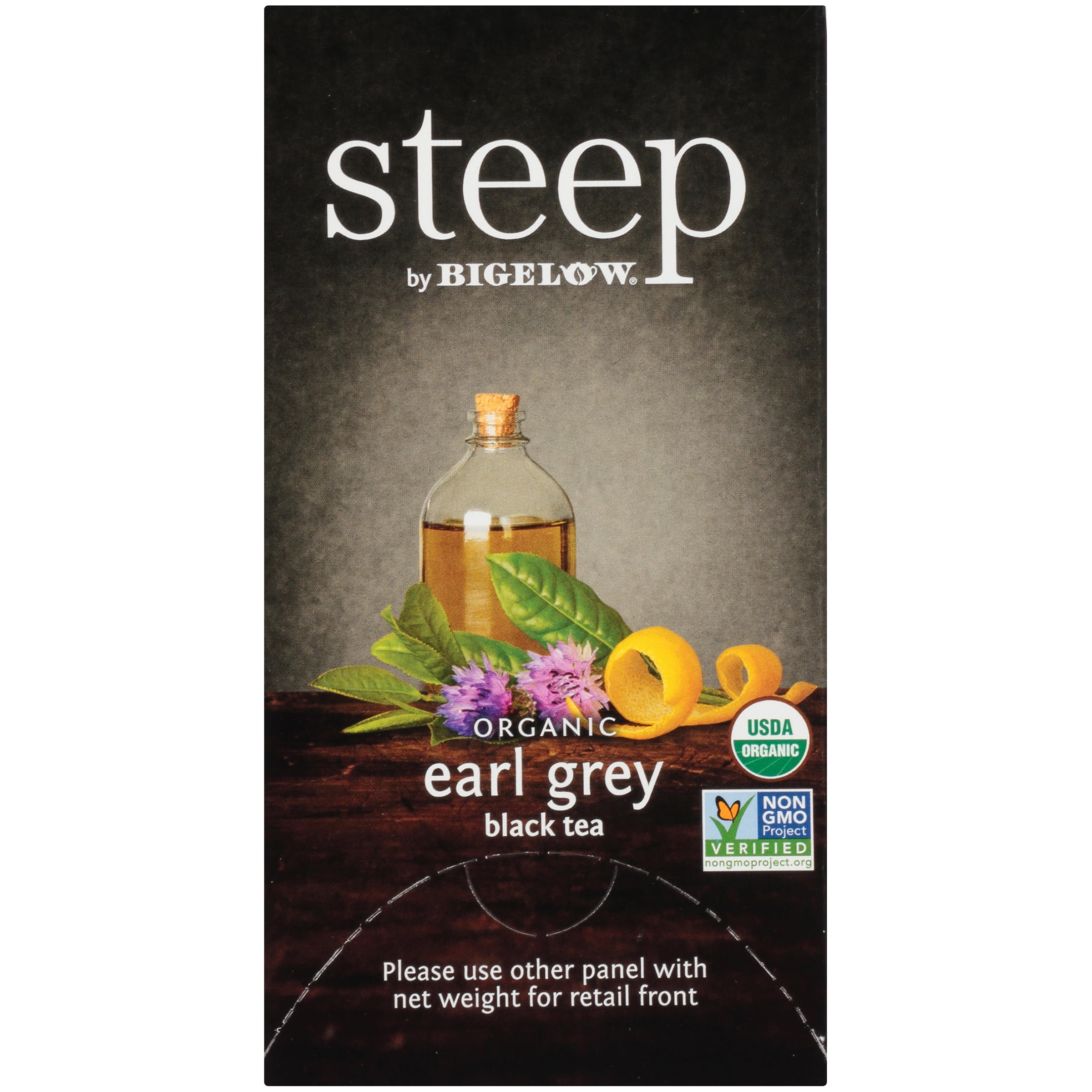 Steep Organic Black Tea, Earl Grey, Tea Bags, 20 Ct