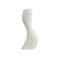 thumbnail image 2 of Jarrón ondulado con forma de flor curvada, soporte para flores, decoración sencilla para mesa. Blanco M, 2 of 9