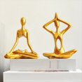 thumbnail image 5 of Estatuilla de Yoga Estatua de Yoga de Escritorio Conjunto de Estatuillas de Yoga Estatuas de Resina para Decoración de Oficina en el Hogar Adornos de Escritorio Negro, 5 of 5
