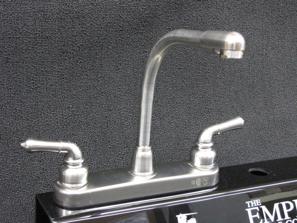 RV Marine Mobile Home Parts Kitchen Sink & Bathroom Lav Faucet Combo Brushed 