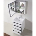 thumbnail image 4 of Virtu USA Bailey 23" Polymarble Single Bathroom Vanity Set in Glossy White, 4 of 6
