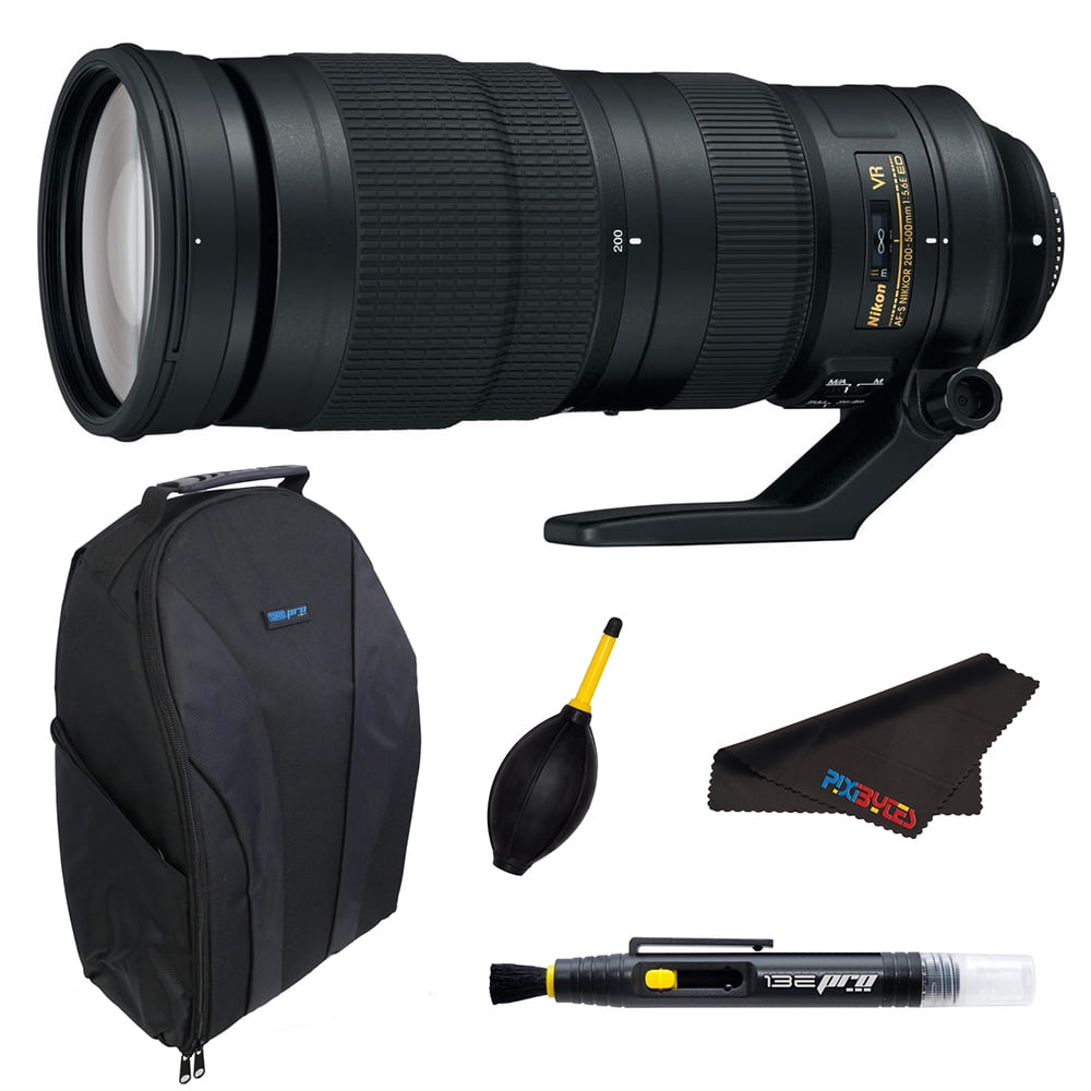 Nikon Af S 0 500mm F 5 6e Ed Vr Lens Backpack And Cleaning Kit Walmart Com Walmart Com