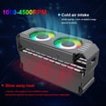 thumbnail image 3 of Boîtier PC Module de Mémoire RAM Refroidisseur ARGB DDR3 vers DDR5 5V 3 Broches PWM 4 Broches Synchronisation Lumière Ventilateurs Doubles 120 mm Radiateur de Refroidissement Noir, 3 of 8