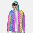 thumbnail image 3 of Picia Rainbow Scales2 Women's Men's UPF 50+ Sun Protection Hoodie Shirt Long Sleeve SPF Fishing Outdoor UV Hiking Lightweight Shirts-X-Large, 3 of 9