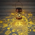 thumbnail image 1 of Butterflys Shaped Solar Lanterns Waterproof Suitable For Outdoor Garden Decoration Metal Hanging LED Projection Solar Light Suitable For Backyards Patios, 1 of 8