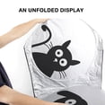thumbnail image 3 of IClover Foldable Windshield Sun Shade Auto Car Jumbo Sunshade Visor with Cartoon Design [59"x33"] for Heat Block Wind Shield Screen UV Rays Full Protection, Trucks SUVs Vans Cat & Dog, 3 of 7