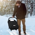 thumbnail image 2 of Funda de asiento de coche Bebamour Winter para bebés universal negra, 2 of 9