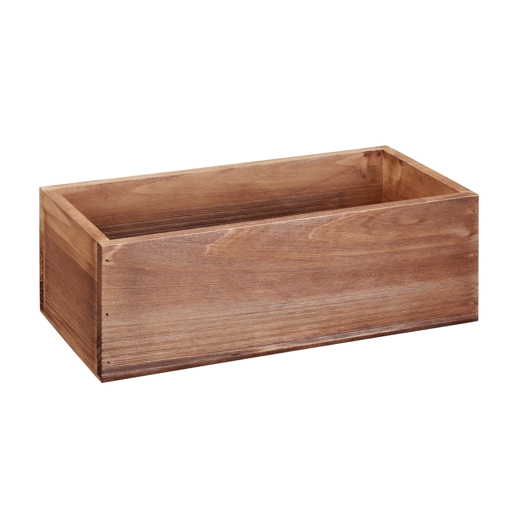 12â€ Wood Pallet Bin by Make Market - Rustic Crate Boxes for Storage - Decorative Display - Arts & Crafts - Made of 100% Wood - Bulk 4 Pack