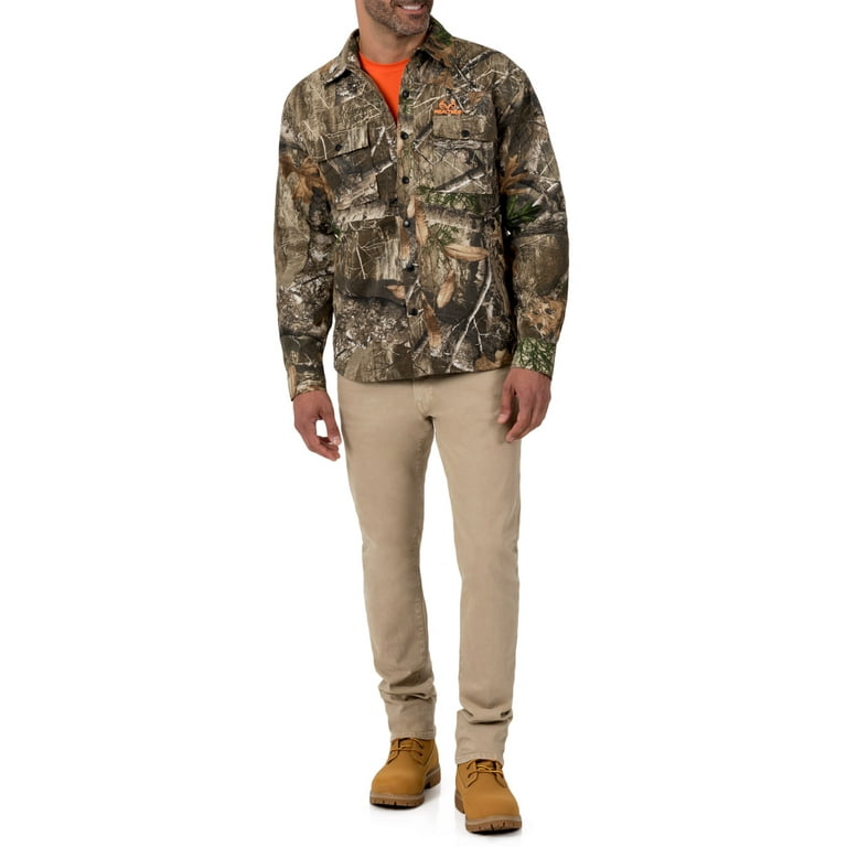 Carhartt wexford deals camo shirt jacket