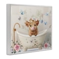 thumbnail image 4 of Baby Cattle in Floral Tub White Framed Giclee Art, design by Shawna Stewart, 4 of 9