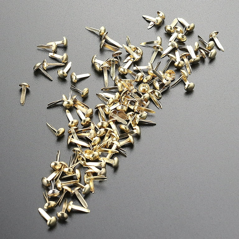 TEHAUX 500pcs Metal Paper Fastener Brass Fasteners for Kids Brads for Paper  Crafts Prong Fasteners Mini Metal Brads Sheet Fasteners Paper Fastener