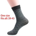 thumbnail image 3 of 10 Pairs Mens Spring Breathable Dress Crew Socks Fashion Middle Calf Silk Socks, 3 of 21