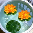 thumbnail image 4 of Wozhuo Floating Foam Lotus Flowers and Leaves Artificial Water Lilies for Pond Pool Spring Garden Decor, 4 of 6