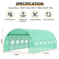 thumbnail image 2 of Jane Stone Premium Greenhouse for Outdoors, 20'x 10'x 7' Walk-in Tunnel Greenhouse with Watering System Heavy Duty Portable Green House Protect Gardening Plants 1 Zipper Mesh Door,Green, 2 of 6