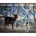 thumbnail image 2 of Cross Necklace for Men - 925 Sterling Silver Cross Deer Antler Fish Hook Pendant - Hunting Jewelry Gifts 22+2, 2 of 4