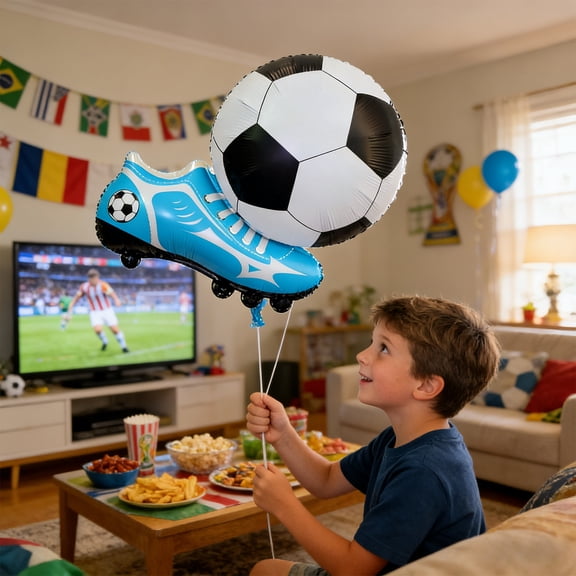 Soccer Balloons,Football Decorations,Soccer-themed Balloons Inflatable Models,30*20IN Football Party Decor,Football Party Balloons,Soccer Party Decorations And Sports Meet Photo Props(Blue)
