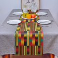 thumbnail image 3 of Cotton Linen Dining Table Runner Vintage Traditional African Geometric Pattern Non-Slip Heat Resistant Table Runners for Family Dinner Kitchen Table,18x72 Inch, 3 of 7