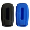 thumbnail image 2 of Dobrev 4 Button Silicone Rubber Cover Keyless Entry Fob Case Skin Protector Holder For Dodge Ram Truck 2019 2020 2021 2500 3500 5500 Key   black and blue, 2 of 4
