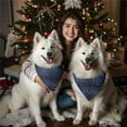 thumbnail image 4 of Dog Bandana 2 Pack,Dark Blue Christmas Snowflake Pattern Bandanas for Dogs,Cat Bandana,Small/ Large Dog Bandana 2 Size,Dog Bandanas Girl Boy, 4 of 6