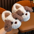 thumbnail image 4 of YAYUBA House Slippers For Kids,Winter Warm Girls Slippers Cute Dog Design Indoor Cozy Comfortable Non- Soft Sole Children Shoes For Everyday Use,9.5-10 Years,Coffee, 4 of 4